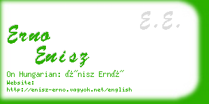 erno enisz business card